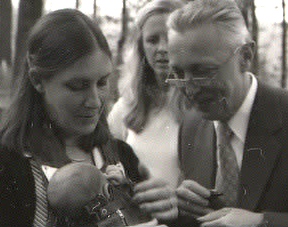 NDSS Founder Betsy Goodwin and Jerome LeJeune with Goodwin's daughter Carson